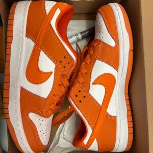 Orange and White Women's Sneakers